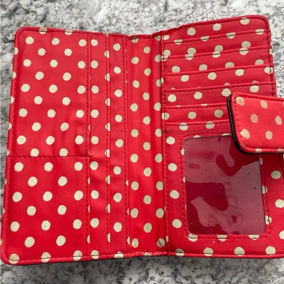 Disney Minnie Mouse leather Black and Red Wallet - Picture 3 of 5